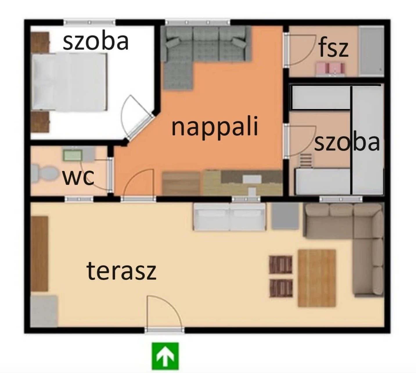 A mobilház elosztása